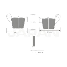 Pastilla de freno trasera CRF450 1018522