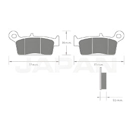 Pastilla de freno trasera DRZ400 1018529